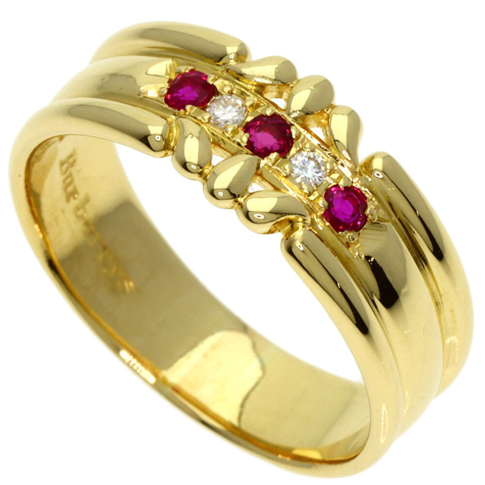 Burberry Ruby And Diamond Ring In 18k Yellow Gold… - image 1